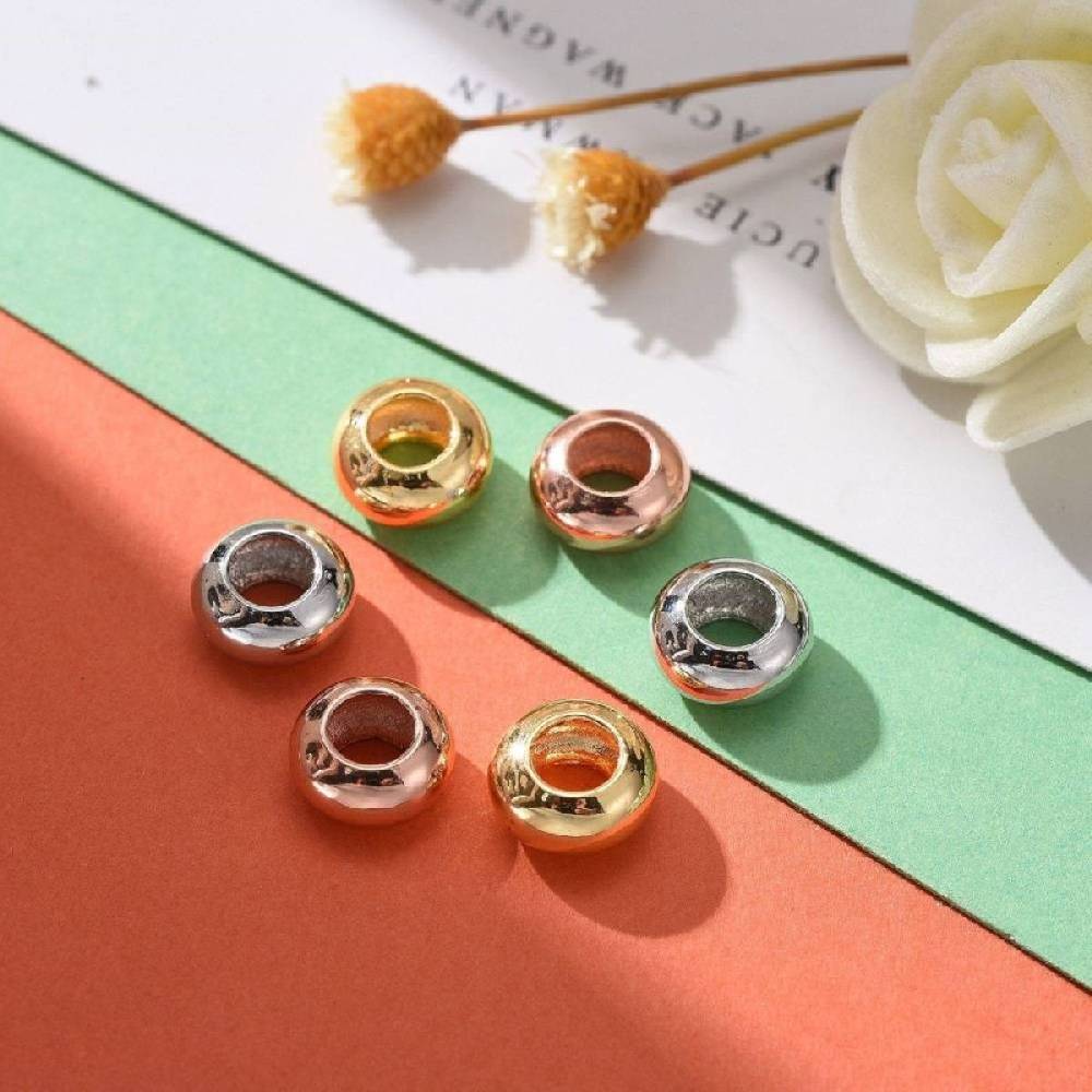 Sadingo Metallperlen Set, 30 Perlen, 3 Farben - Silber, Gold, Rosegold Nur für heute