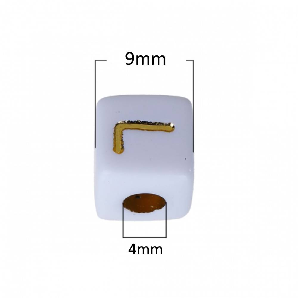 Sadingo Buchstabenperlen Mix Gold, 9mm 100Stück Bis zu 55% Rabatt