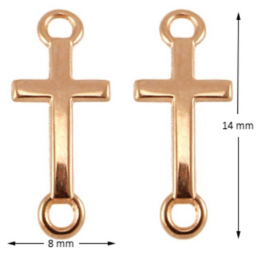 Sadingo Schmuckverbinder Kreuz | 3 Stück, 14x8mm Begrenzt auf 3 Tage