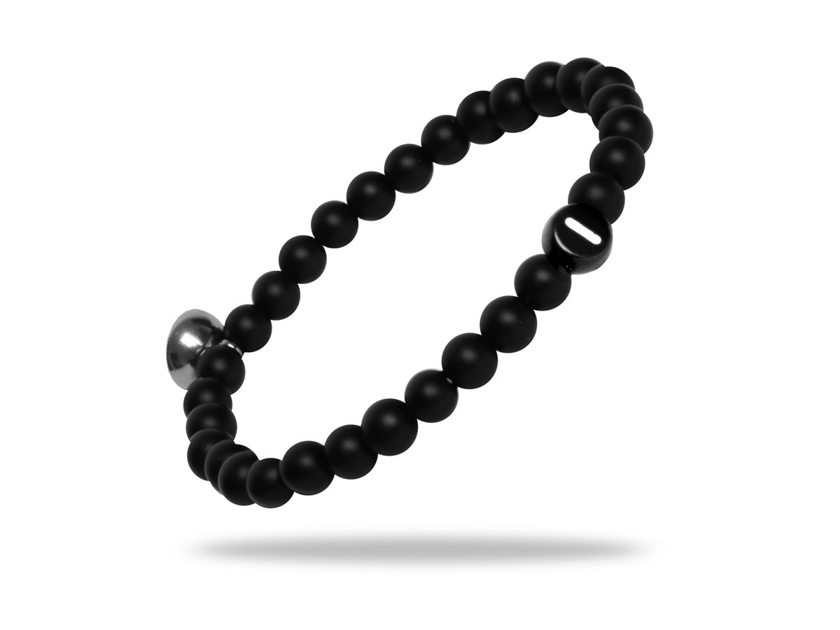 Sadingo Partnerarmband Set "ROCK" aus schwarzen Natursteinperlen Meist gekauft