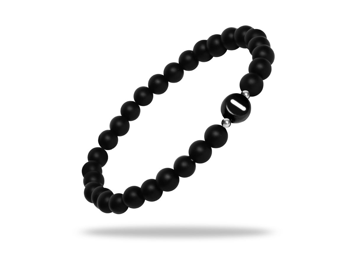 Sadingo Partnerarmband Set "STAR" aus schwarzen Natursteinperlen Blitzverkäufe