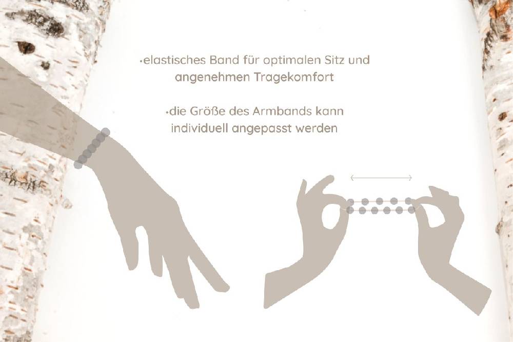 Sadingo Partnerarmband Set "MOON" aus schwarzen Natursteinperlen Fabrik Onlineshop