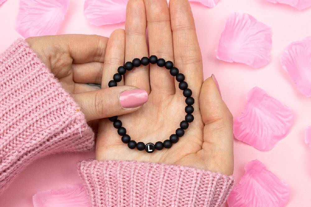 Sadingo Partnerarmband mit Buchstaben und Achat Perlen Sonderangebot