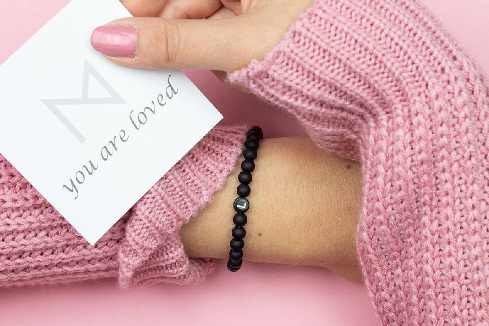 Sadingo Partnerarmband mit Buchstaben und Achat Perlen Sonderangebot