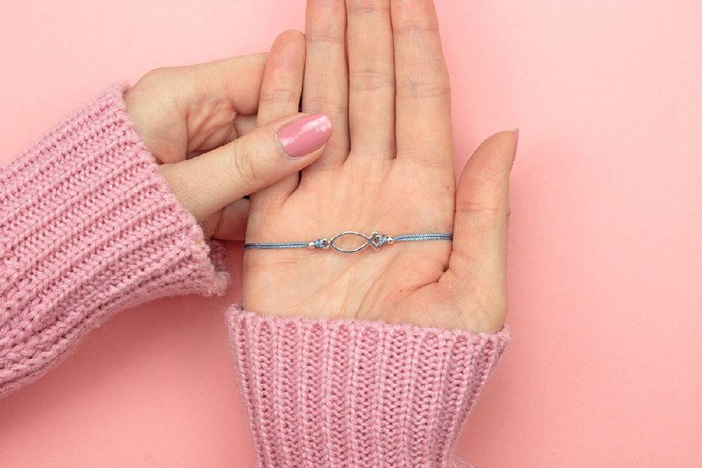 Sadingo Armband grau für Mädchen (größenverstellbar) Ichthys Fisch Begrenztes Angebot