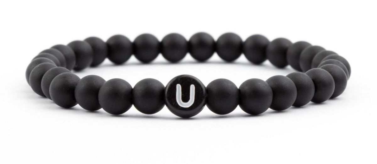 Sadingo Partnerarmband-Set aus schwarzen Acrylperlen Weihnachtsangebot