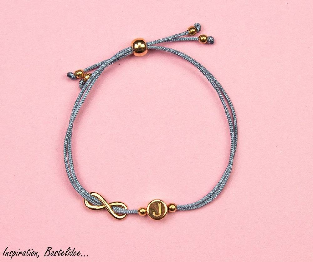 Sadingo Buchstabenperlen rosegold, DQ Metall, 7 mm rund Lagerräumung