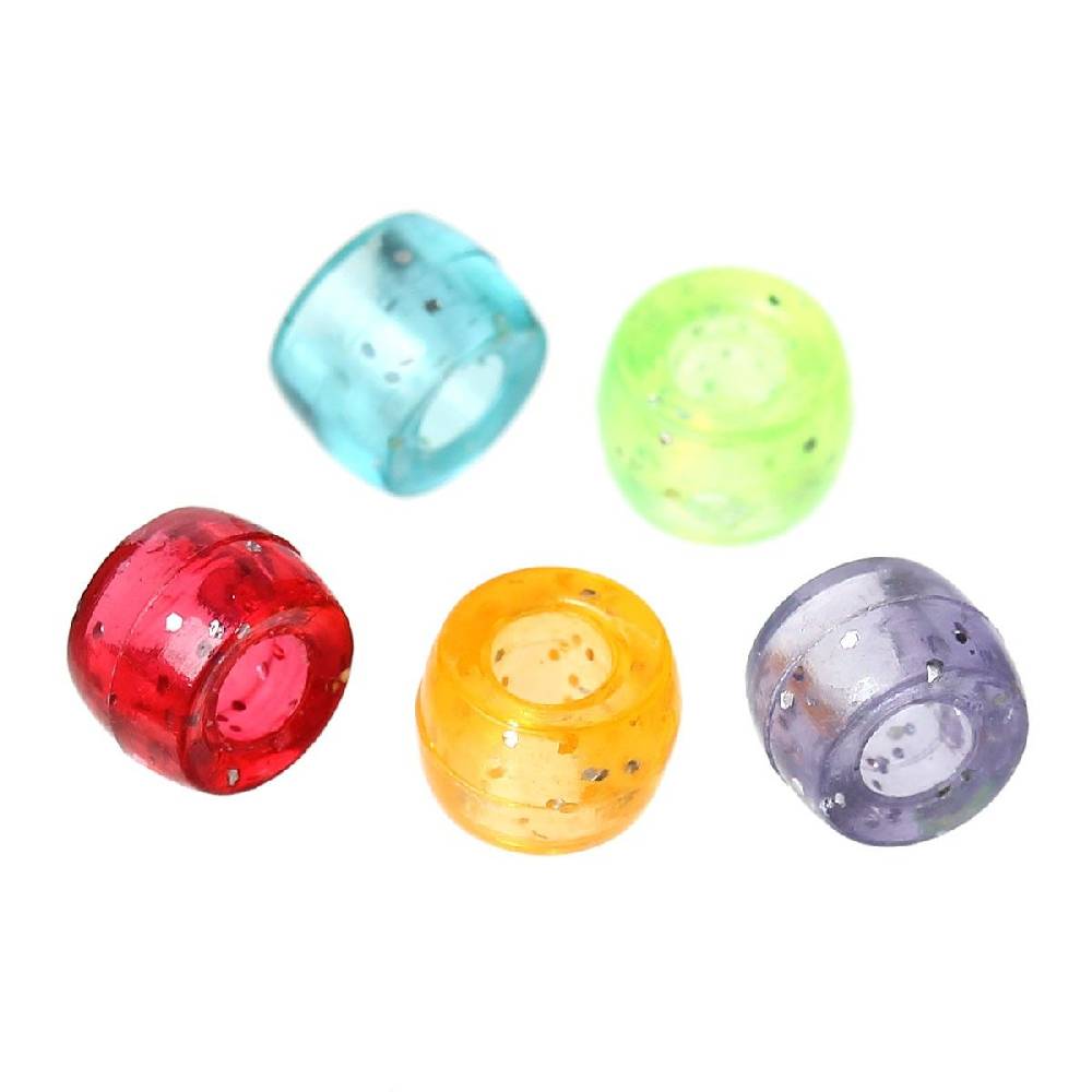 Sadingo Acrylperlen mit Glitzer | 1000 Stück, 6mm Super Sparpreis