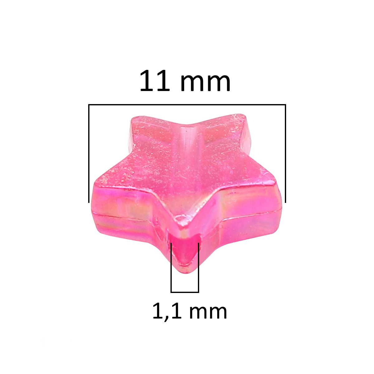 Sadingo Acrylperlen Sternperlen | 300 Stück, 11mm Letzte 3 Tage