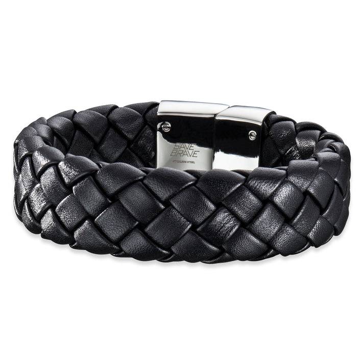 Save Brave Geflochtenes Lederarmband Kilo - braun & schwarz Neueste Stile