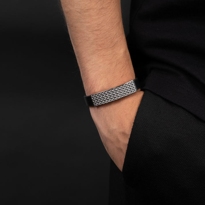 Save Brave Armband Weave mit glänzendem Webmuster Sonderangebot der Fabrik