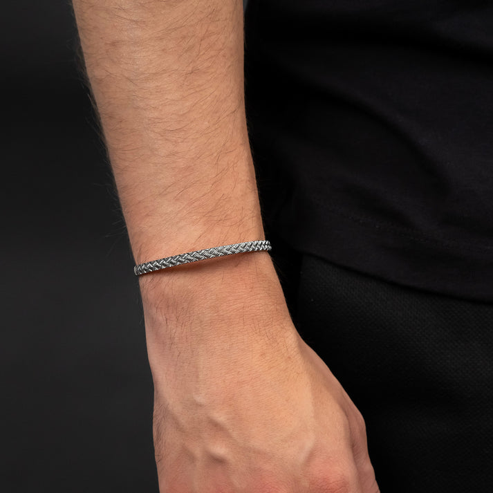 Save Brave Armreif Weave mit glänzendes Webmuster Nur noch ein Tag übrig