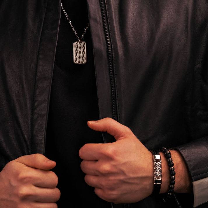 Save Brave Halskette Garett mit Anhänger - schwarze Zirkoniasteine Verkauf