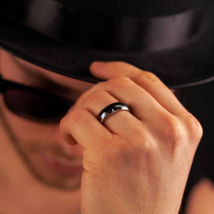 Save Brave Partnerring Romeo für Herren - Edelstahl & Keramik Sonderangebot