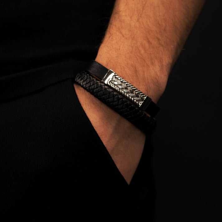 Save Brave Lederarmband Ian mit Edelstahl Vatertagsangebot