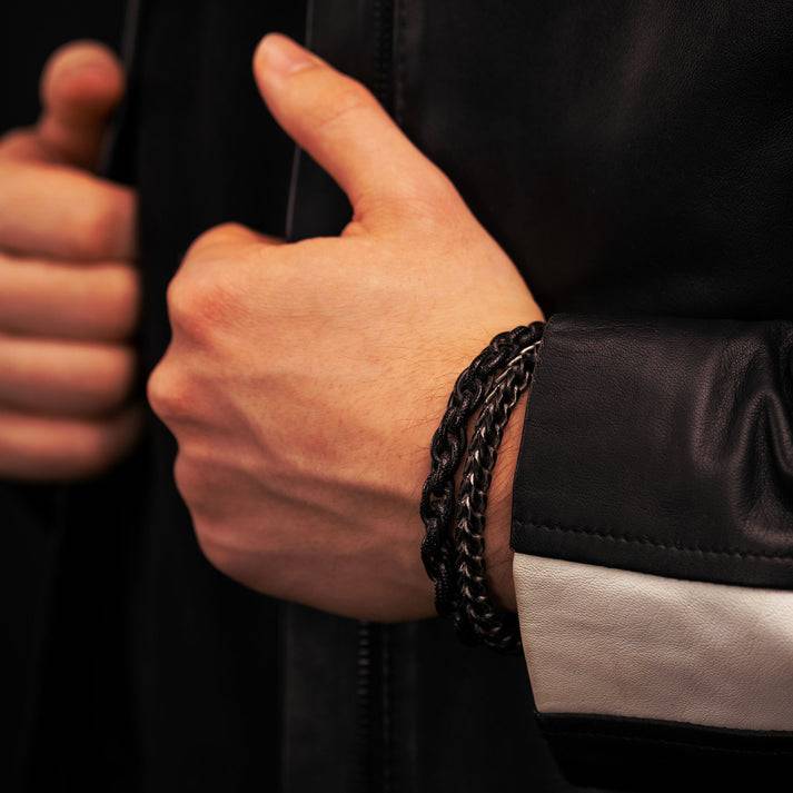 Save Brave Gliederarmband Justin aus Edelstahl Große Rabatte