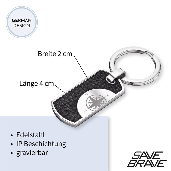 Save Brave Schlüsselanhänger aus Edelstahl Neuheiten