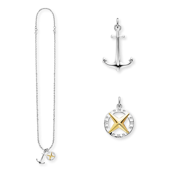 Save Brave Ankerkette mit Anhängern Anchorpolar - Farbe Silber und Gold Clearance-Verkauf