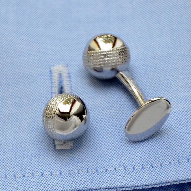 SchwesterSchwester Manschettenknöpfe Silber Cricket-Ball Nur für heute