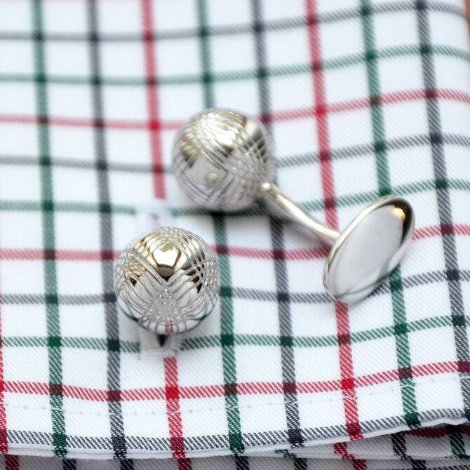 SchwesterSchwester Manschettenknöpfe Silber Boule-Kugel Fabrikladen