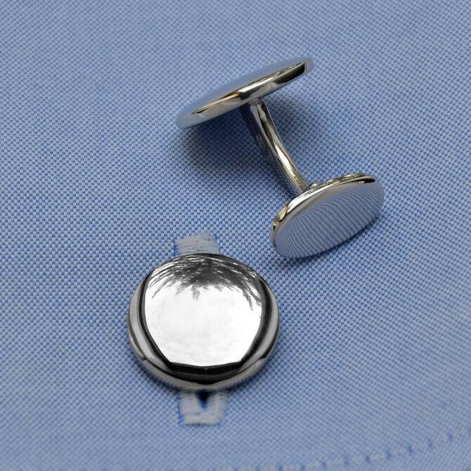 SchwesterSchwester Manschettenknöpfe Silber rund Hotsell