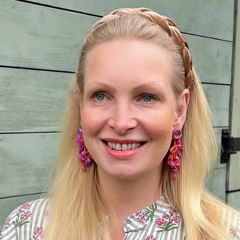 SchwesterSchwester Große Soutache-Ohrringe in Pink, Orange und Violett Blitzverkäufe