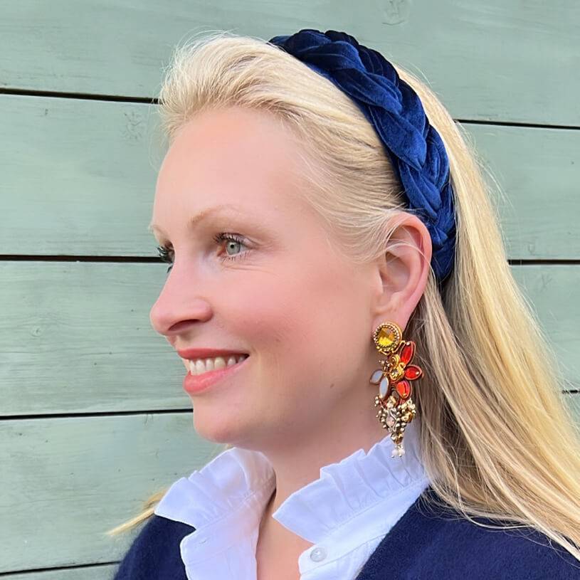 SchwesterSchwester Große Soutache-Ohrringe in Gold, Champagner und Braun Versandkostenfrei