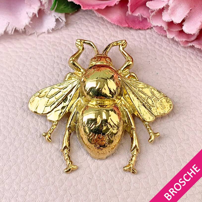 SchwesterSchwester Vergoldete Hummel-Brosche von AmuseToi Black Friday Preise