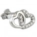 Silberdream SilberDream Glitzer Ohrstecker Herzen Zirkonia weiß 925 Silber Ohrring GSO507W Blitzverkäufe