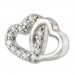 Silberdream SilberDream Glitzer Ohrstecker Herzen Zirkonia weiß 925 Silber Ohrring GSO507W Blitzverkäufe