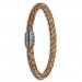 Silberdream SilberDream Leder Armband 5mm natur 22cm Edelstahl Verschluss LAB0722 Letzter Tag