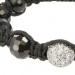 Silberdream SilberDream Shamballa Armband schwarz 925 Sterling Silber Kugel SDA032 Zeitbegrenzte Promotion