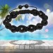 Silberdream SilberDream Shamballa Armband Glas schwarz 14 geschliffene Kugeln SDA914 50% Rabatt mit kostenlosem Versand