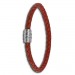 Silberdream SilberDream Leder Armband 5mm rostrot 22cm Edelstahl Verschluss LAB0522 Clearance-Verkauf