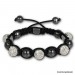 Silberdream Glitzerkugel weiß für Sterlinx London Shamballa Armband SHB00W Kostenloser Versand