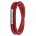 Silberdream SilberDream Leder Armband doppelt 40cm fuchsia Edelstahlverschluss LAB0840 Jubiläumsangebot