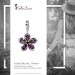 Silberdream SilberDream 925 Charm Blume lila Armband Ketten Anhänger FC4116 Exklusive Angebote