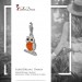 Silberdream SilberDream Glitzer Charm Eule orange Zirkonia Kristalle GSC505O Sonderangebot