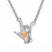 Silberdream SilberDream Collier Kette Handzeichen -Ich liebe dich- 925 Silber 46cm SDK50844E Black Friday