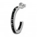 Silberdream SilberDream Ohrringe Glitzer Creole schwarz Zirkonia 925 Silber SDO8701S Vatertagsangebot