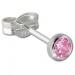 Silberdream SilberDream Ohrringe Zirkonia rosa 3mm 925 Silber Ohrstecker SDO5533A Heißer Verkauf