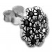 Silberdream SilberDream Ohrstecker Blume Zirkonia schwarz 925er Silber Damen SDO8519S Sonderangebote
