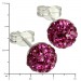Silberdream SilberDream Ohrstecker Halbkugel pink 925er Glitzer Kristalle GSO217P Black Friday