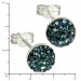 Silberdream SilberDream Ohrstecker Halbkugel blau 925er Glitzer Kristalle GSO217B Neuheiten
