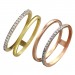 Silberdream GoldDream Gold Doppel Ring Zirkonia weiß Gr.60 333er Rosegold GDR505E60 Lagerräumung