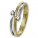 Silberdream GoldDream Gold Ring Boho zweifarbig Zirkonia Gr.56 333er Gold GDR532T56