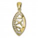 Silberdream GoldDream Kettenanhänger Blatt Zirkonia 333 Gold Anhänger Echtschmuck GDH5060Y Speichern exportieren