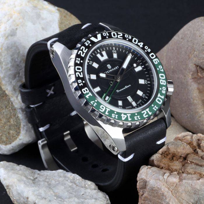Steinhart TRAVELLER GMT green Taucheruhr VIP-Rabatte