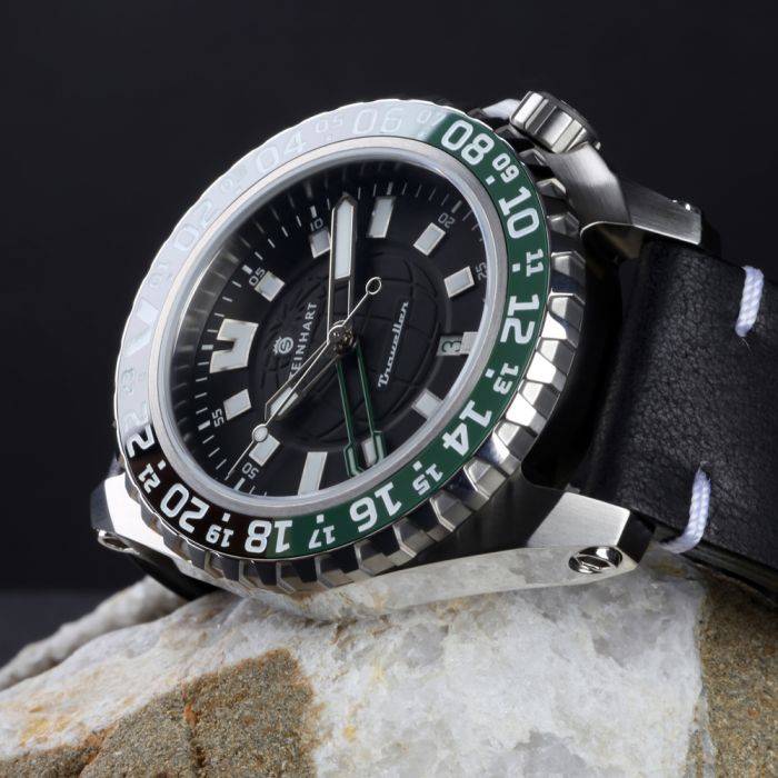Steinhart TRAVELLER GMT green Taucheruhr VIP-Rabatte