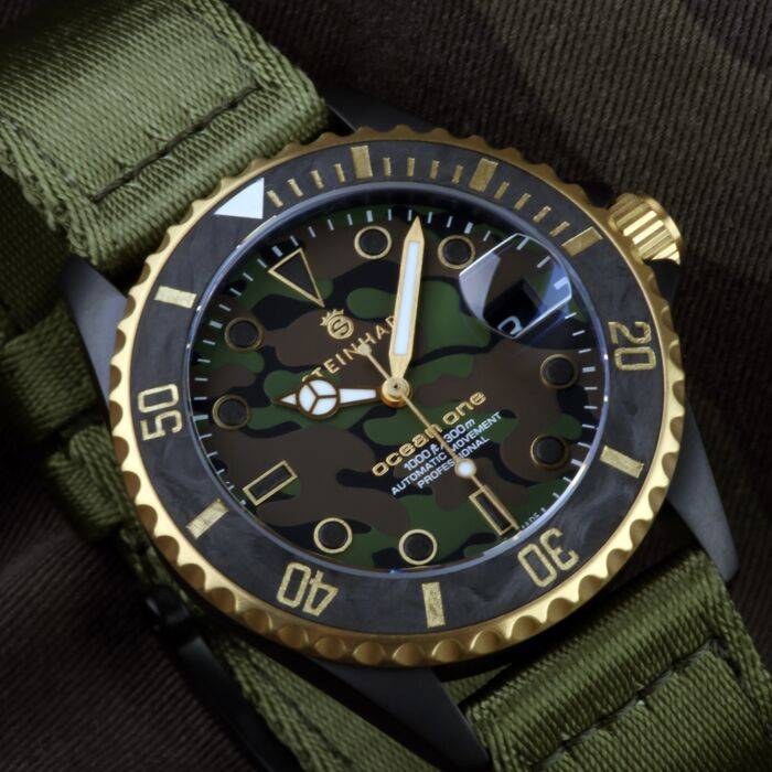 Steinhart Ocean 39 black MILITARY Camouflage Taucheruhr Super Sparpreis